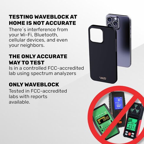WAVEBLOCK EMF Protection Silicone iPhone Case Compatible with iPhone 17 Pro, Radiation Blocker, 5G Shield Reduction, Lightweight, USA Patented and Tested in FCC Lab, Black in Kuwait