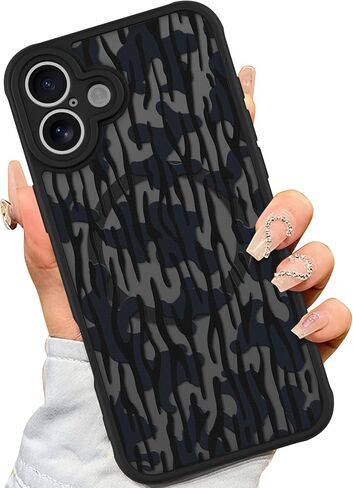 حافظة AIGOMARA مصنوعة لهاتف iPhone 17 Pro [متوافقة مع MagSafe] تصميم بنمط شريط أسود ناعم وممتص للصدمات من البولي يوريثين الحراري الصلب وغطاء خلفي مضاد للسقوط ومضاد للصدمات وغطاء مغناطيسي نحيف للنساء والفتيات in Saudi Arabia