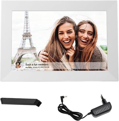 Digital Picture Frame, 10.1 Inch HD Touchscreen Electronic Photo Frame, 16GB Memory, Easy to Share Photos Video via App, for Mom Men Family (US Plug) in Saudi Arabia