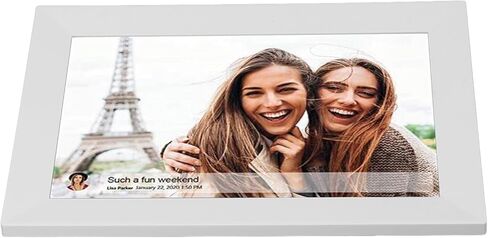 10.1 Inch Digital Picture Frame, White HD Touchscreen Wall Mount Smart Digital Photo Frame, Easy to Share Photos Video via APP for Home Family (US Plug) in Saudi Arabia