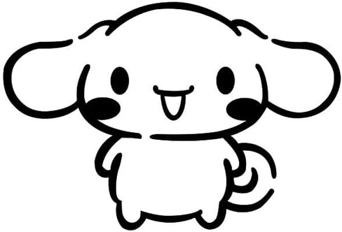 Cute White Puppy Smile Laptop Car Wall Decoration Vinyl Decal Sticker 7" in (Cinnamonroll White) in Kuwait