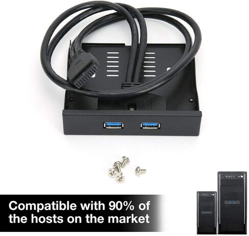 2 واجهات USB3.0 لوحة أمامية مرنة مع 19 دبوس إلى 2 واجهة USB3.0 HUB لنقل البيانات بسرعة عالية، شحن سريع للكمبيوتر مع محرك مرن 3.5 بوصة in Kuwait