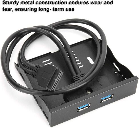 2 واجهات USB3.0 لوحة أمامية مرنة مع 19 دبوس إلى 2 واجهة USB3.0 HUB لنقل البيانات بسرعة عالية، شحن سريع للكمبيوتر مع محرك مرن 3.5 بوصة in Kuwait