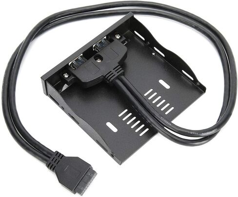 2 واجهات USB3.0 لوحة أمامية مرنة مع 19 دبوس إلى 2 واجهة USB3.0 HUB لنقل البيانات بسرعة عالية، شحن سريع للكمبيوتر مع محرك مرن 3.5 بوصة in Kuwait