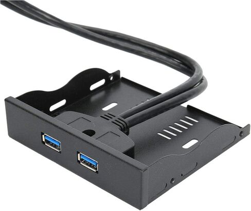 2 واجهات USB3.0 لوحة أمامية مرنة مع 19 دبوس إلى 2 واجهة USB3.0 HUB لنقل البيانات بسرعة عالية، شحن سريع للكمبيوتر مع محرك مرن 3.5 بوصة in Kuwait