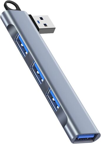 Angle USB C 4-Port USB Hub for Laptop, Portable Ultra-Slim Type-C to USB Hub Multiport Adapter, USB C Expander for MacBook Pro/Air, Surface Pro, Keyboard, Flash Drive in Saudi Arabia