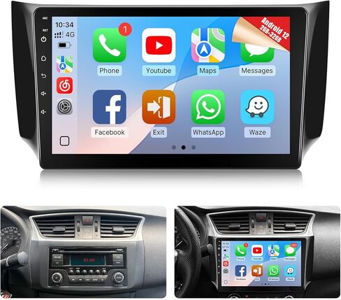 Naifay 8Core Android Car Stereo for Nissan Sentra 2013 2014 2015 2016 2017 2018 2019 Radio Upgrade 10.1" IPS Touchscreen for Sentra Radio with Carplay Android Auto/Bluetooth/WiFi/FM/GPS/Canbus/MIC in Saudi Arabia