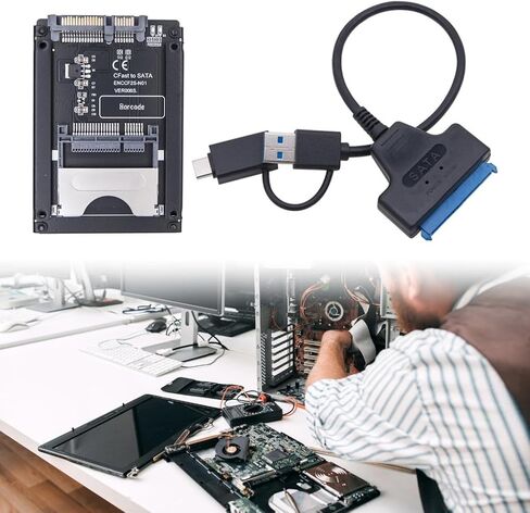 بطاقة CFast إلى بطاقة محول القرص الصلب SATA3.0 SATA3.0 22Pin إلى قارئ الأقراص الصلبة CFast SSD لأجهزة الكمبيوتر المحمولة in Saudi Arabia