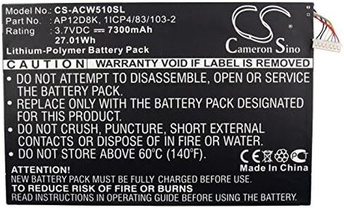3.7v Compatible with Battery Acer 1ICP4/83/103-2, AP12D8K Iconia W510P, Iconia W510P-1406, Iconia W510P-1867, Iconia W510P-27602G06iss, Iconia W511 in Saudi Arabia