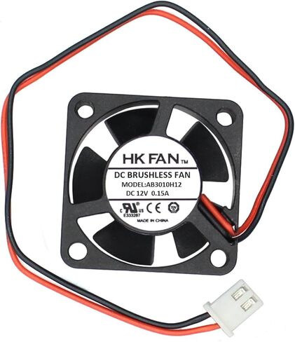 30mm x 30mm x 10mm 3010 12V 0.15A Ball Bearing Brushless DC Cooling Fan 2pin AB3010H12 UL TUV in Saudi Arabia