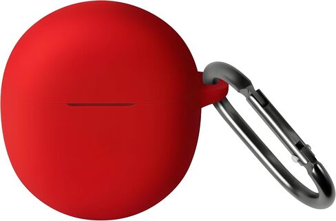 حافظة سيليكون Geiomoo لسماعات Google Pixel Buds 2A، غطاء حماية ناعم ومرن مقاوم للخدش مع حلقة تسلق (أسود) in Kuwait