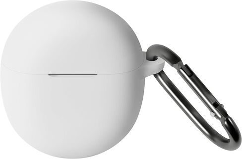 حافظة سيليكون Geiomoo لسماعات Google Pixel Buds 2A، غطاء حماية ناعم ومرن مقاوم للخدش مع حلقة تسلق (أسود) in Kuwait