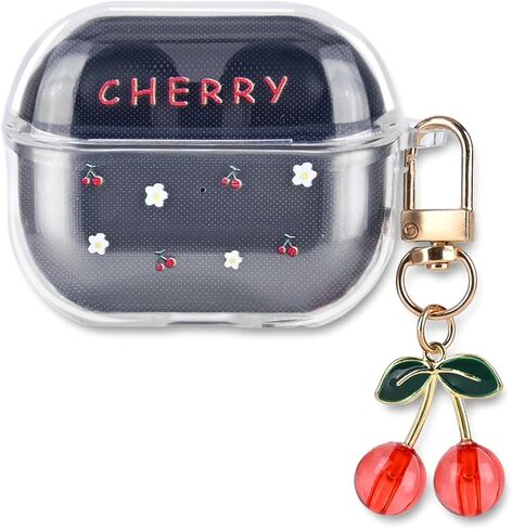 CameCosy Protective Cover Compatible with Samsung Galaxy Buds 3 FE/Buds 3 Pro/Buds 3 with Pearl Bracelet Keyring, TPU Case with White Daisy Pattern for Women, Shockproof Anti-Scratch Cover in Saudi Arabia