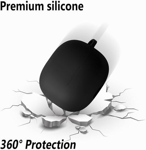 حافظة سيليكون Geiomoo لهاتف Baseus BP1 Pro، غطاء حماية مرن ناعم مقاوم للخدش مع حلقة تسلق (أسود) in Kuwait