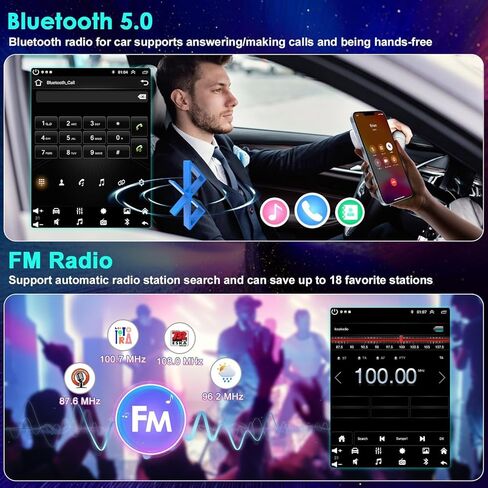 Car Radio for Hyundai Elantra 2011 2012 2013, Elantra Coupe GLS 2013 with Apple Carplay & Android Auto, 9.7-Inch Touch Screen Car Stereo with GPS Bluetooth WiFi Double Din DSP FM RDS Camera, 4+64GB in Kuwait