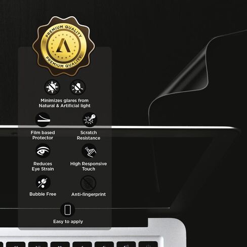 Matte Anti Glare Premium Screen Protector For 14 Inch Widescreen (16:9) Dell, Lenovo, LG, HP, Asus Samsung 2 PACK Bezel Type in Saudi Arabia