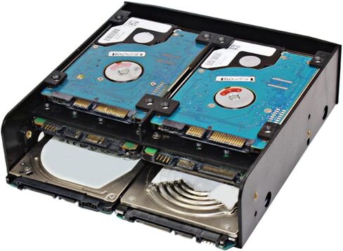 Olmaster MR-8802 حامل تحويل قياسي لجهاز 5.25 بوصة إلى 3.5 بوصة أو لـ 6 X2.5 بوصة SSD متعدد الوظائف in Kuwait