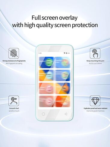 Screen Protector for Globluum SU5 4.0" MP3 Player, High-definition Scratch Resistant Film,HD Clear,Bubble Free with Easy Installation Kit, 3 Pack in Saudi Arabia