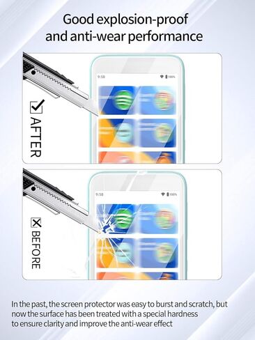 Screen Protector for Globluum SU5 4.0" MP3 Player, High-definition Scratch Resistant Film,HD Clear,Bubble Free with Easy Installation Kit, 3 Pack in Saudi Arabia