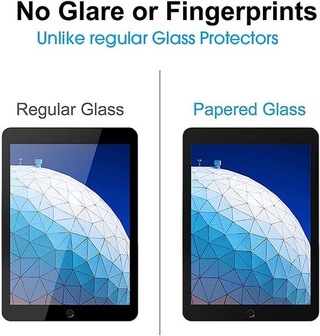 amFilm PAPERed Glass Screen Protector compatible with iPad Pro 10.5 inch (2017), iPad Air 3 10.5inch (2019), 9H Tempered Glass Screen Protector with a Paper-Matte Finish, Face ID & Apple Pen (1 Pack) in Saudi Arabia