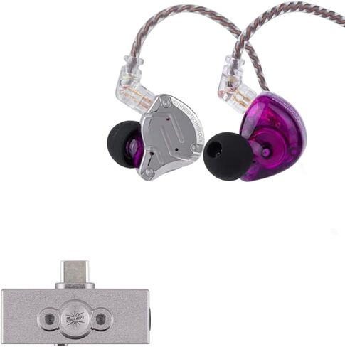 Linsoul KZ ZS10 Pro, 4BA+1DD 5 Driver in Ear Monitor(Without Mic, Purple) Kiwi Ears Allegro Pro Upgraded IEM Earphone DAC/AMP in Saudi Arabia