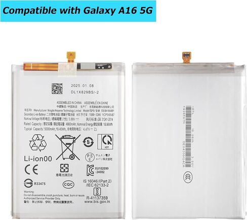 بطارية بديلة EB-BA166ABY جديدة متوافقة مع هاتف Samsung Galaxy A16 5G، SM-A166B مع مجموعة الأدوات الفنية in Kuwait