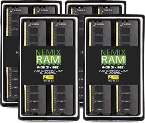 NEMIX RAM 16GB (2X8GB) DDR4 2933MHZ PC4-23400 1Rx8 1.2V CL21 288-PIN Non-ECC UDIMM Unbuffered Desktop Memory KIT in Saudi Arabia