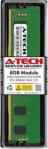 استبدال ذاكرة الوصول العشوائي A-Tech سعة 8 جيجابايت لـ Crucial CT8G4RFS8266 | وحدة ذاكرة الخادم المسجلة DDR4 2666MHz PC4-21300R ECC RDIMM 1Rx8 1.2V 288-Pin (CT8G4RFS8266-ATC) in Kuwait