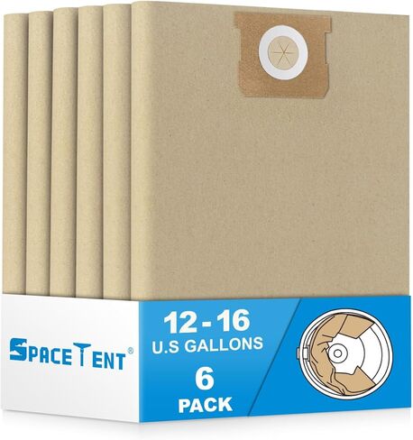 SpaceTent 10 Pack High Efficiency Replacement Filter Bags compatible with DeWalt 12 to 16 Gallon Wet/Dry Vacs - Part # DXVA19-4102 in Kuwait