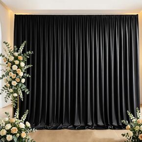 ستارة خلفية حمراء - ستائر خلفية مقاس 10 × 10 أقدام للحفلات خالية من التجاعيد من البوليستر الناعم خلفية صور ديكورات الزفاف خلفية خلفية مقاومة للبقع لحامل السقوط الخلفي، لوحتان in Kuwait