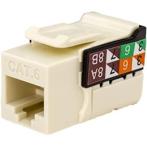 CAT6 RJ45 Keystone Jack, V-Max Series - Almond Color - (50 Pack) in Saudi Arabia