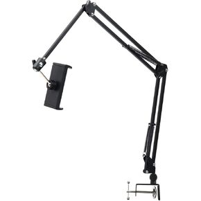 Totority 1pc Mobile Phone and Tablet Holder Metal Bracket for Desktop Use Black Lazy Arm Stand for Hands Viewing Compatible Phones and Tablets in Kuwait