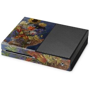 ملصق Skinit المخصص للألعاب متوافق مع وحدة تحكم Xbox One - مرخص رسميًا من Nene Thomas Tabby Cat مع الزهور من Nene Thomas Design in Kuwait