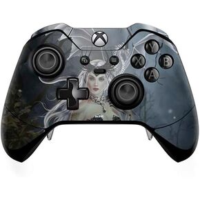 غلاف Skinit المخصص للألعاب المتوافق مع وحدة تحكم Xbox One Elite - مرخص رسميًا من Nene Thomas Gothic Queen مع Silver Dragon من Nene Thomas Design in Kuwait