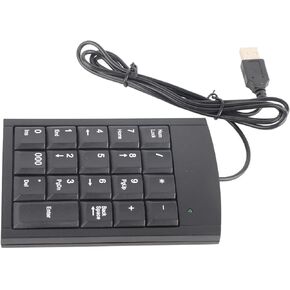 Dioche 18 Key NumPortable Mini USB Numeric Keypad - Ergonomic Touch Design, Plug and Play USB Interface, Ultra Thin & Portable for Laptop and Desktop, Compatible with, in Saudi Arabia