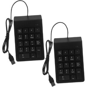 BESPORTBLE 2pcs USB Numeric Keypad 18 Keys Number Pad for Laptop PC Computer Financial Accounting Portable Wired USB Number Keyboard Accessories in Kuwait