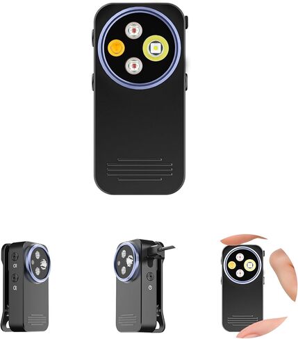 EDC Flashlight Clip-on Light, 600 High Lumens Rechargeable Four Sources Compact Pocket Clip Light, Magnetic Lights with Type-C Charging for Signaling, Cycling, Outdoor or Indoor Use in Saudi Arabia