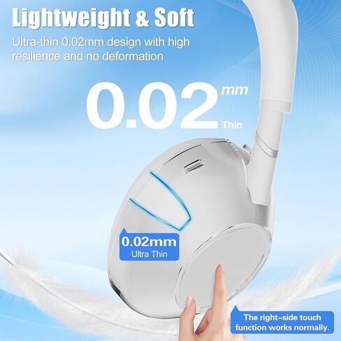 حافظة لسماعات الرأس Sony WH-1000XM6، أغطية أذن رفيعة للغاية وشفافة من مادة TPU XM6 وغطاء حماية مقاوم للصدمات ومضاد للسقوط للنساء والرجال (شفاف) in Saudi Arabia