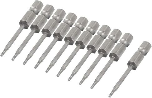 uxcell 1/4" Quick Change Shank 2mm Magnetic Hex Screwdriver Bits 50mm Length 10pcs in Saudi Arabia