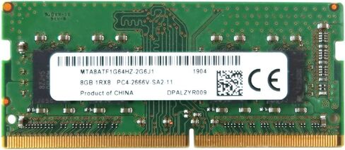 وحدة ذاكرة الكمبيوتر المحمول MTA8ATF1G64HZ-2G6J1 قطع غيار بديلة متوافقة مع Micron MTA8ATF1G64HZ 8GB 1Rx8 DDR4 SO-DIMM PC4-21300 2666MHz 260-Pin Non-ECC CL19 1.2V in Kuwait