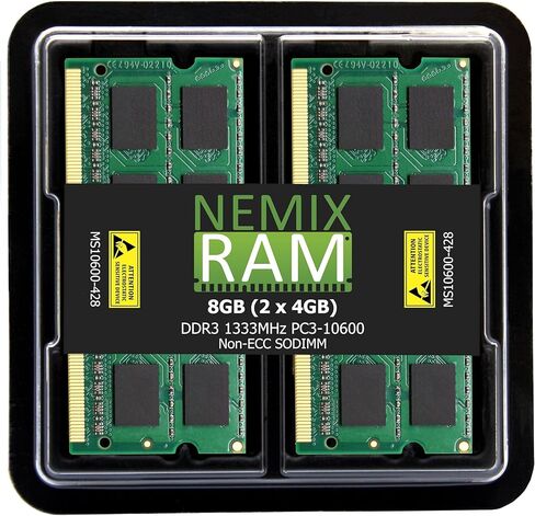 NEMIX RAM 16GB (2X8GB) DDR3 1333MHZ PC3-10600 2Rx8 1.35V 204-PIN Non-ECC SODIMM KIT Compatible with MacBook Pro Laptop iMac Memory in Saudi Arabia