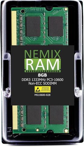 NEMIX RAM 16GB (2X8GB) DDR3 1333MHZ PC3-10600 2Rx8 1.35V 204-PIN Non-ECC SODIMM KIT Compatible with MacBook Pro Laptop iMac Memory in Saudi Arabia