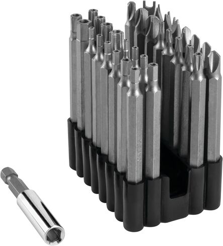 Titan 16061 61-Piece Security Bit Set with Magnetic Bit Holder | Includes TR Star, Star, SAE Hex, Metric Hex, Pozi, Spanner, Square, Slotted, and Phillips Bits in Saudi Arabia