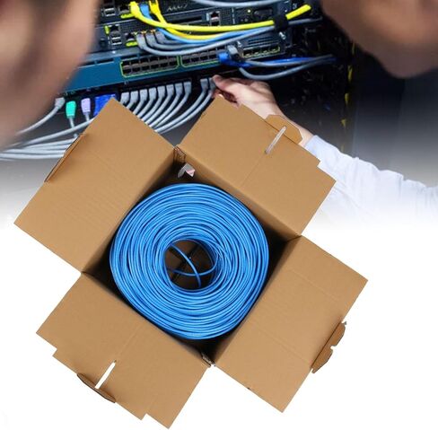 1000 Feet Cat6e Ethernet Cable,Cat 6e CMR Flame Retardant Internet Network LAN Cable,PVC Oxygen Copper Higher Conductivity for Monitoring in Saudi Arabia