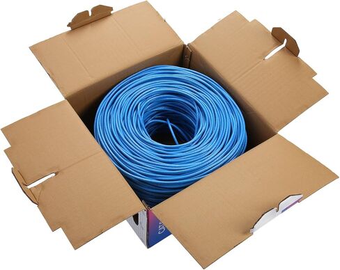 1000 Feet Cat6e Ethernet Cable,Cat 6e CMR Flame Retardant Internet Network LAN Cable,PVC Oxygen Copper Higher Conductivity for Monitoring in Saudi Arabia