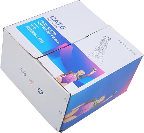 1000 Feet Cat6e Ethernet Cable,Cat 6e CMR Flame Retardant Internet Network LAN Cable,PVC Oxygen Copper Higher Conductivity for Monitoring in Saudi Arabia