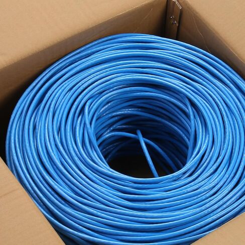 1000 Feet Cat6e Ethernet Cable,Cat 6e CMR Flame Retardant Internet Network LAN Cable,PVC Oxygen Copper Higher Conductivity for Monitoring in Saudi Arabia