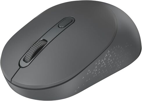 TECKNET Bluetooth Wireless Mouse, Bluetooth 5.0 & 2.4G USB Receiver, Compact & Portable, Silent Click, Ergonomic Symmetrical Design, 18-Month Battery, Adjustable DPI, Wide Compatibility - Grey in Saudi Arabia