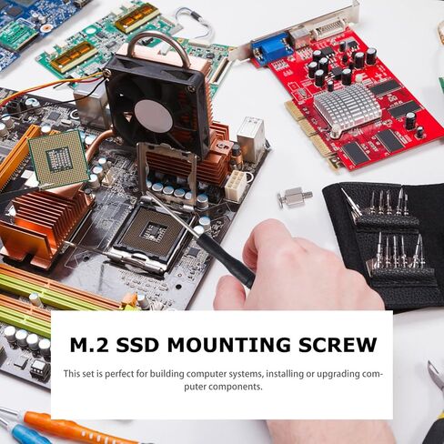 NUOBESTY طقم براغي M Key SSD للوحة الأم من الفولاذ المقاوم للصدأ مع مواجهات لألعاب الكمبيوتر وتجميع أجهزة الكمبيوتر in Kuwait