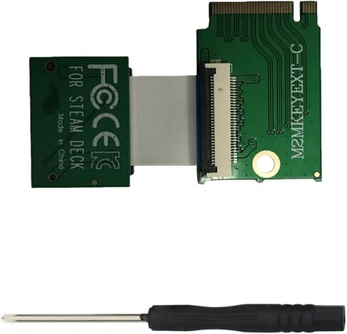 For Steam Deck LCD Handheld Devices M.2 NVMe PCIe 3.0 SSD Extension Card Adapter FPC Cable,Desktop Motherboard 2280 Replacement 2230 SSD Adapter Converter Board,PCIe 3.0 Expandable High Storage Card in Saudi Arabia